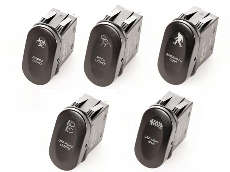 Kippschalter von Rugged Ridge mit verschiedenen Designs für Auto Scheinwerfer