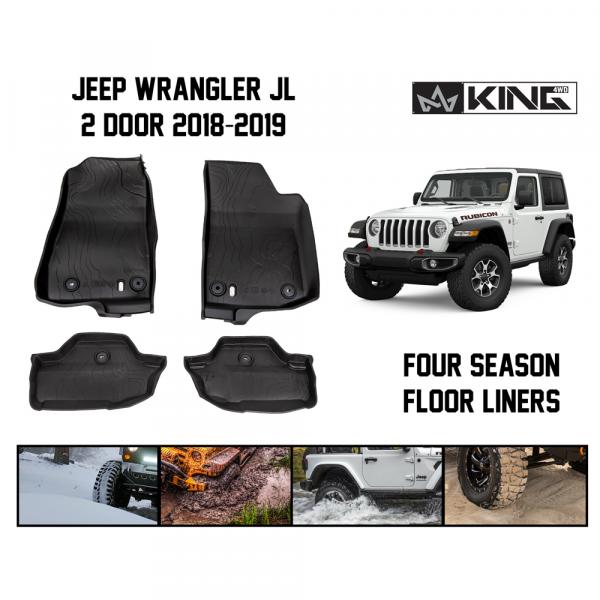 King Fußmatten Set vorne und hinten für Wrangler JL