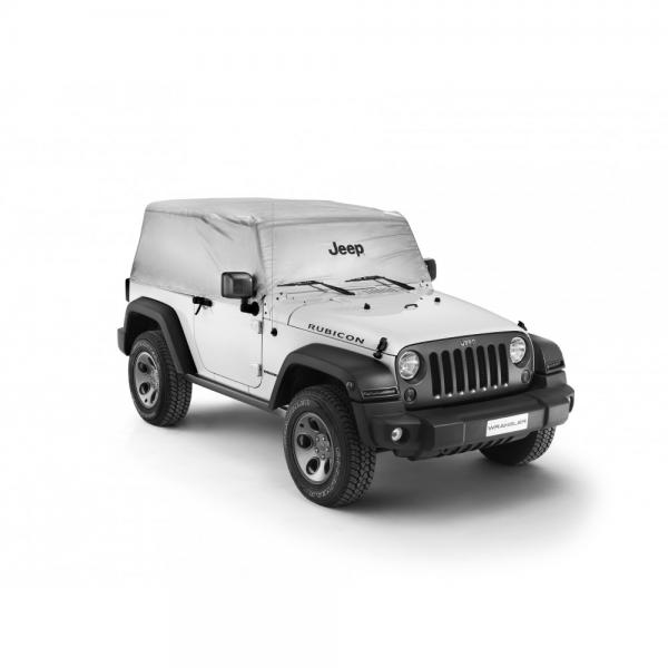 Fahrerhausabdeckung Jeep Wrangler JK silber mit Jeep Logo