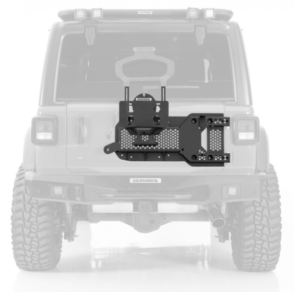 Go Rhino - Reserveradträger mit Kennzeichenhalter für Jeep Wrangler JL