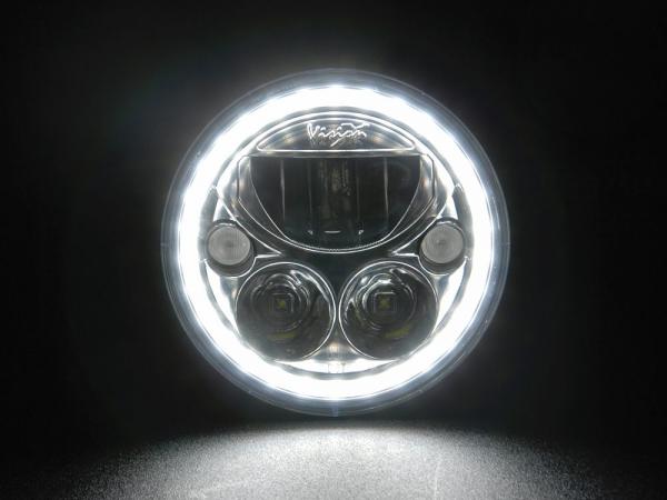 Jeepshop24 - LED Scheinwerfer X-Type 5 mit X Standlicht mit E-PrüfzeichenUniversal  alle