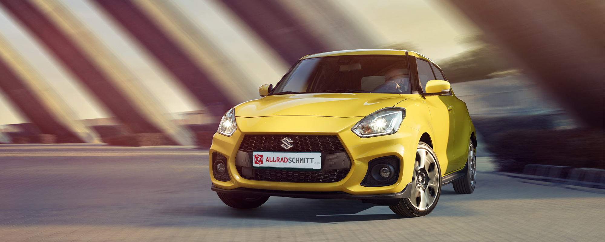 Gelber Suzuki Swift Sport